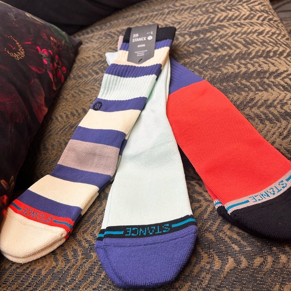 Stance Cream, orange  and Blue Casual Socks. Brand new. - Picture 5 of 6